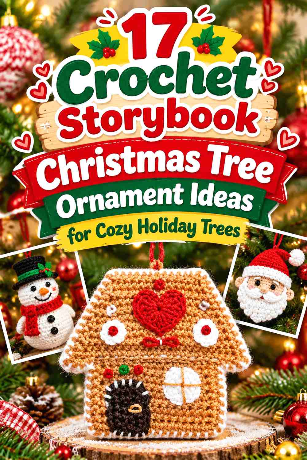 17 Crochet Storybook Christmas Tree Ornament Ideas for Cozy Holiday Trees