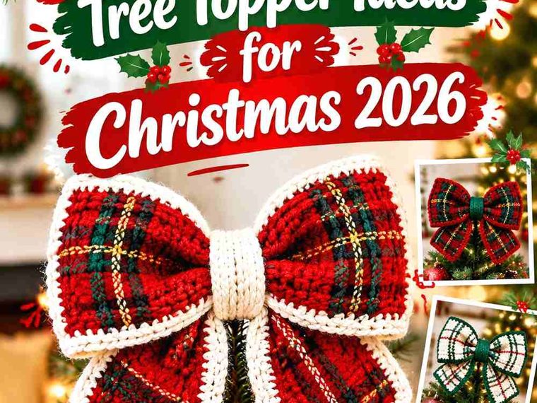 17 Crochet Tartan Bow Tree Topper Ideas for Christmas 2026