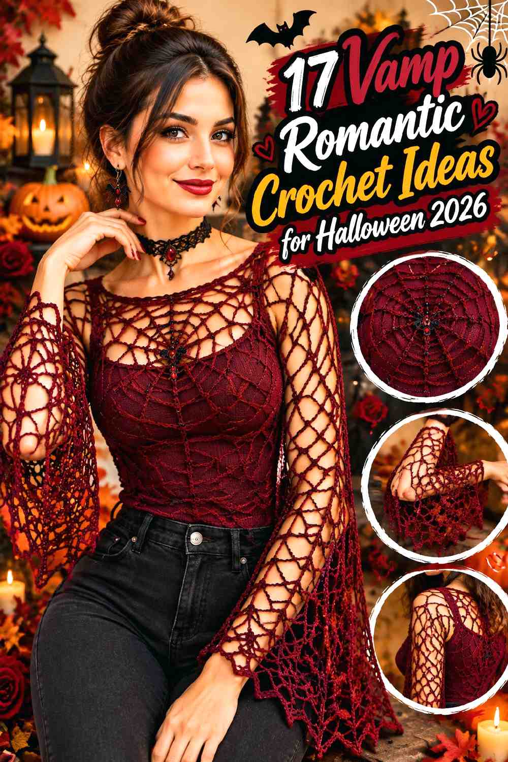 17 Vamp Romantic Crochet Ideas for Halloween 2026