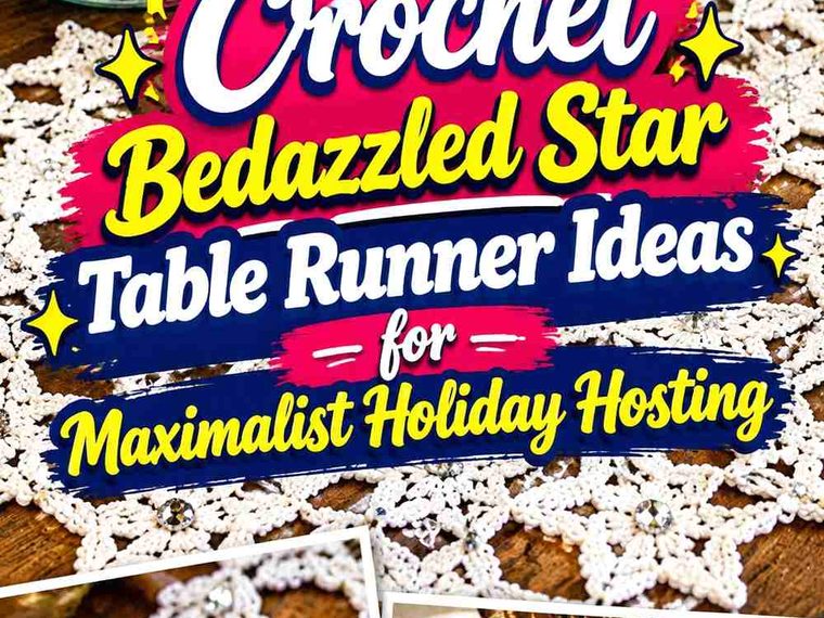 18 Crochet Bedazzled Star Table Runner Ideas for Maximalist Holiday Hosting