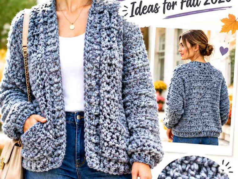 22 Crochet Boucle Bomber Jacket Ideas for Fall 2026