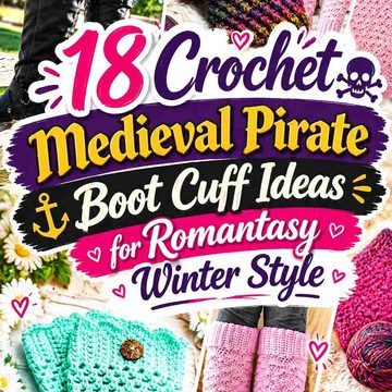 19 Crochet Medieval Pirate Boot Cuff Ideas for Romantasy Winter Style