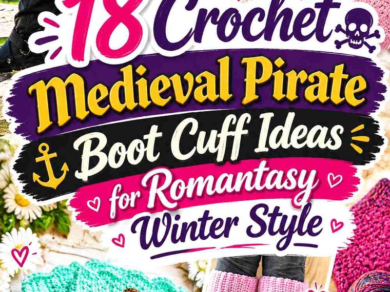 19 Crochet Medieval Pirate Boot Cuff Ideas for Romantasy Winter Style