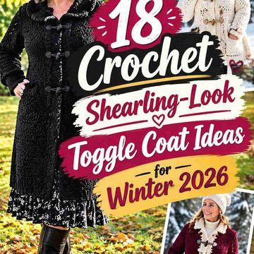 18 Crochet Shearling-Look Toggle Coat Ideas for Winter 2026