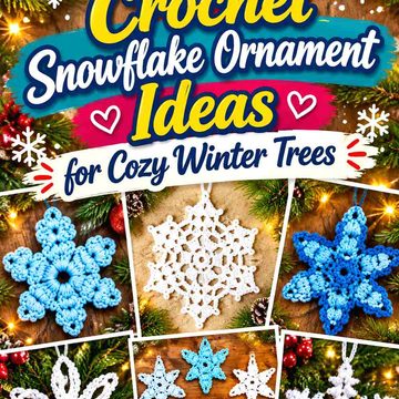 20 Crochet Snowflake Ornament Ideas for Cozy Winter Trees