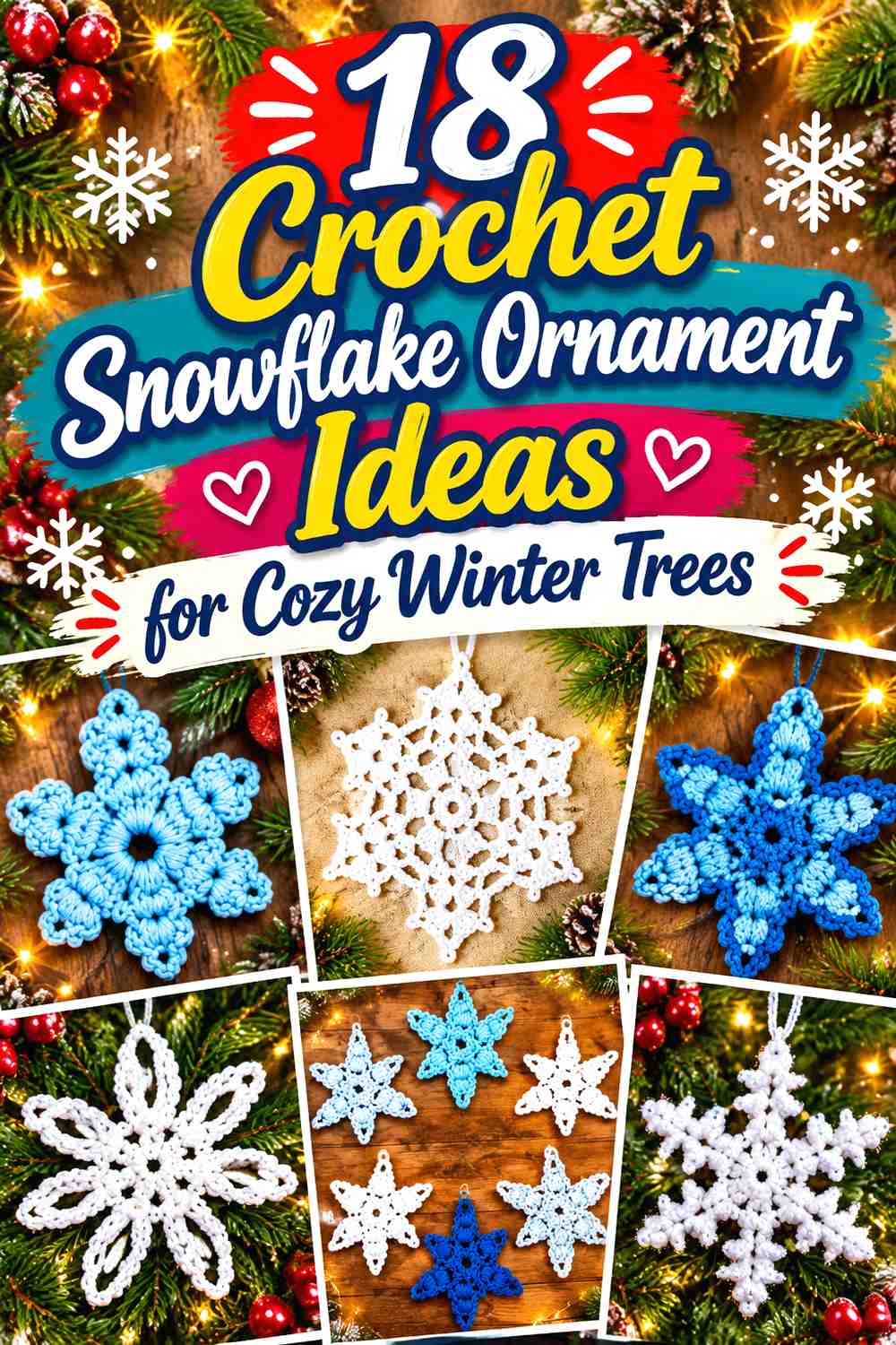20 Crochet Snowflake Ornament Ideas for Cozy Winter Trees