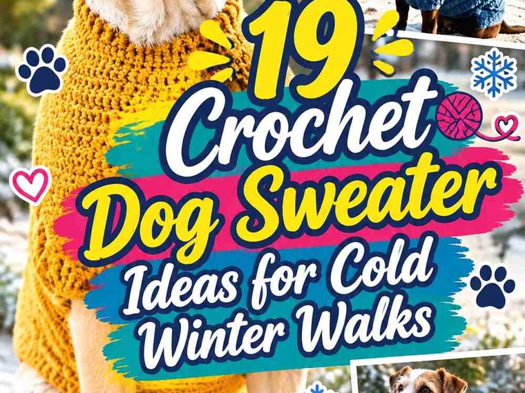 19 Crochet Dog Sweater Ideas for Cold Winter Walks