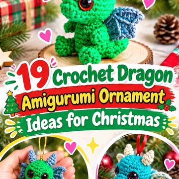 19 Crochet Dragon Amigurumi Ornament Ideas for Christmas