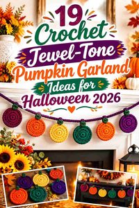19 Crochet Jewel-Tone Pumpkin Garland Ideas for Halloween 2026