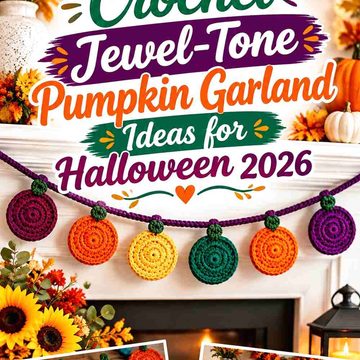 19 Crochet Jewel-Tone Pumpkin Garland Ideas for Halloween 2026