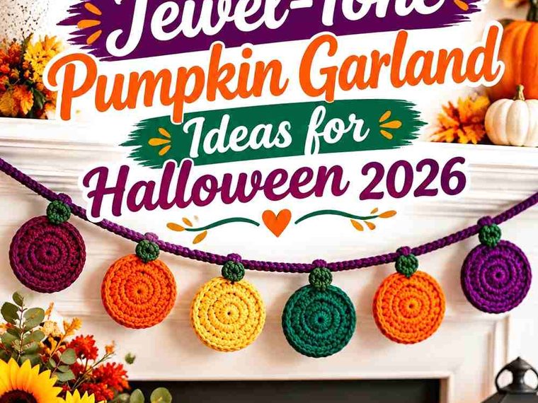 19 Crochet Jewel-Tone Pumpkin Garland Ideas for Halloween 2026