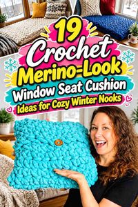 19 Crochet Merino-Look Window Seat Cushion Ideas for Cozy Winter Nooks