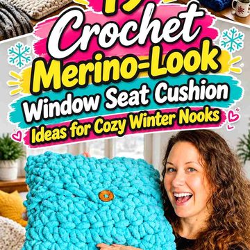 19 Crochet Merino-Look Window Seat Cushion Ideas for Cozy Winter Nooks
