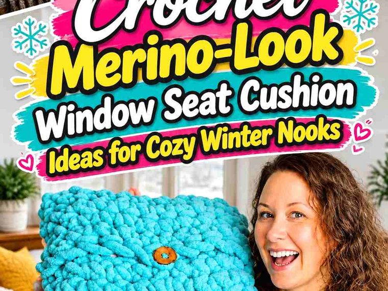 19 Crochet Merino-Look Window Seat Cushion Ideas for Cozy Winter Nooks