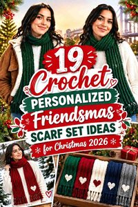 19 Crochet Personalized Friendsmas Scarf Set Ideas for Christmas 2026