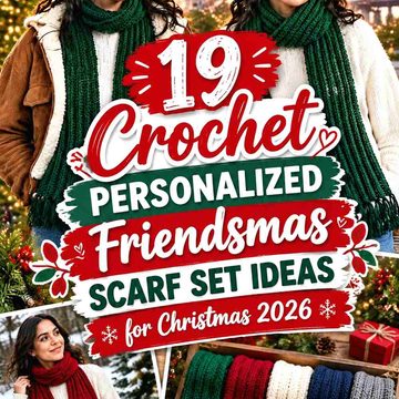 19 Crochet Personalized Friendsmas Scarf Set Ideas for Christmas 2026