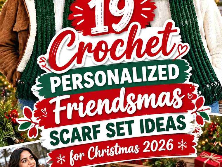 19 Crochet Personalized Friendsmas Scarf Set Ideas for Christmas 2026