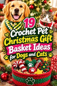 19 Crochet Pet Christmas Gift Basket Ideas for Dogs and Cats