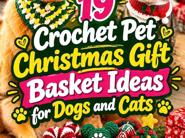 19 Crochet Pet Christmas Gift Basket Ideas for Dogs and Cats