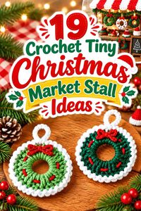 19 Crochet Tiny Christmas Market Stall Ideas