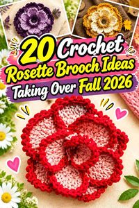 20 Crochet Rosette Brooch Ideas Taking Over Fall 2026