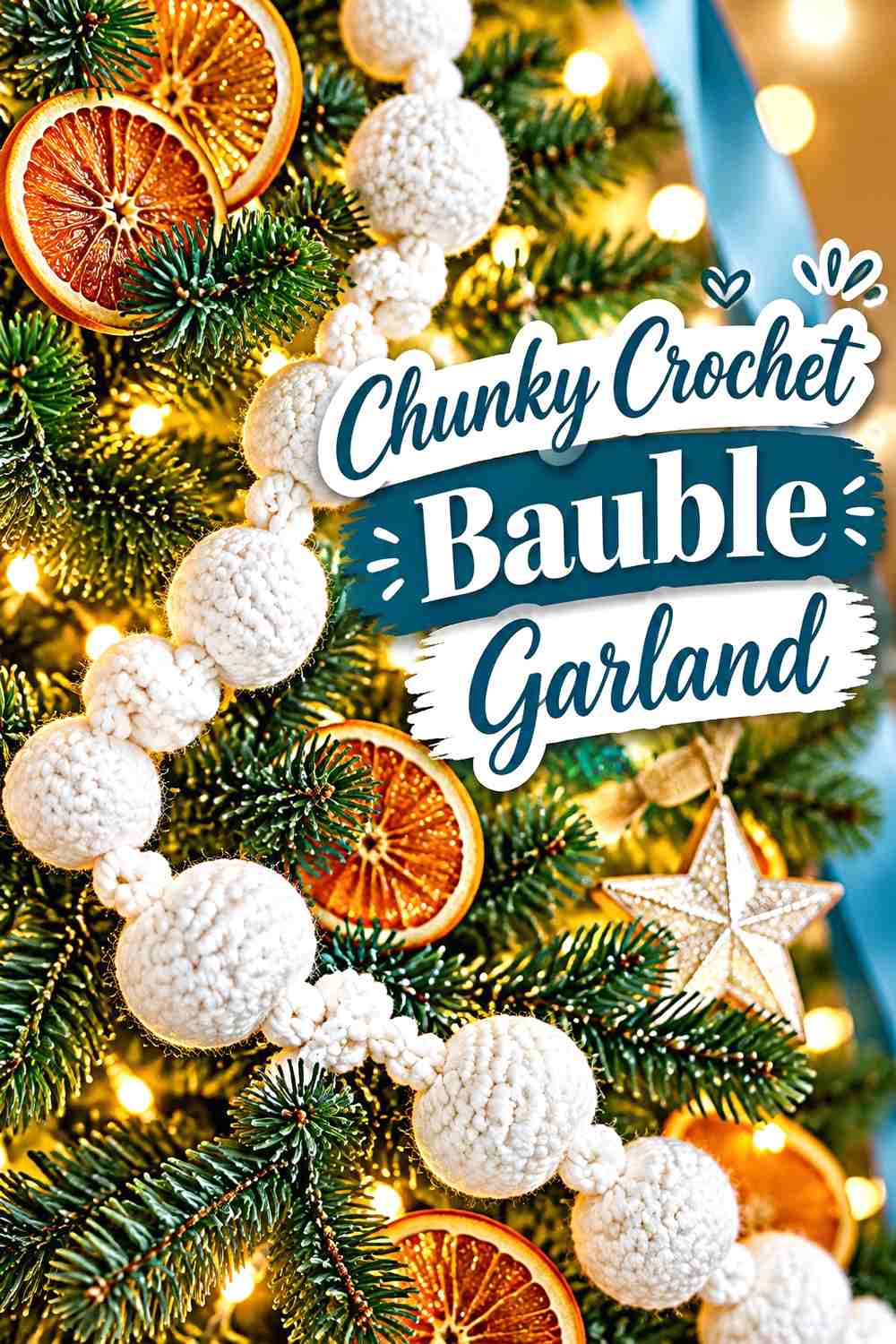3. Chunky Crochet Bauble Garland