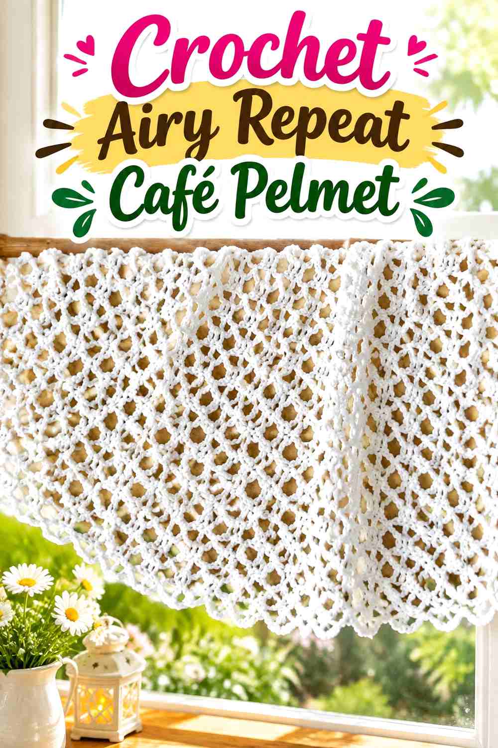 7. Crochet Airy Repeat Café Pelmet