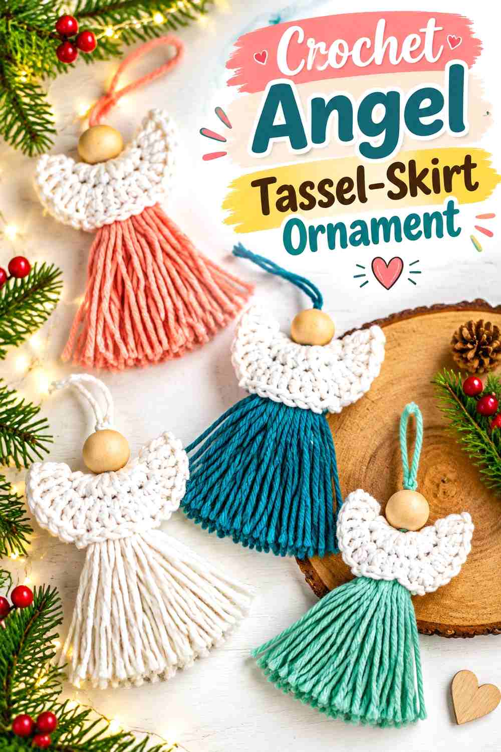 5. Crochet Angel Tassel-Skirt Ornament