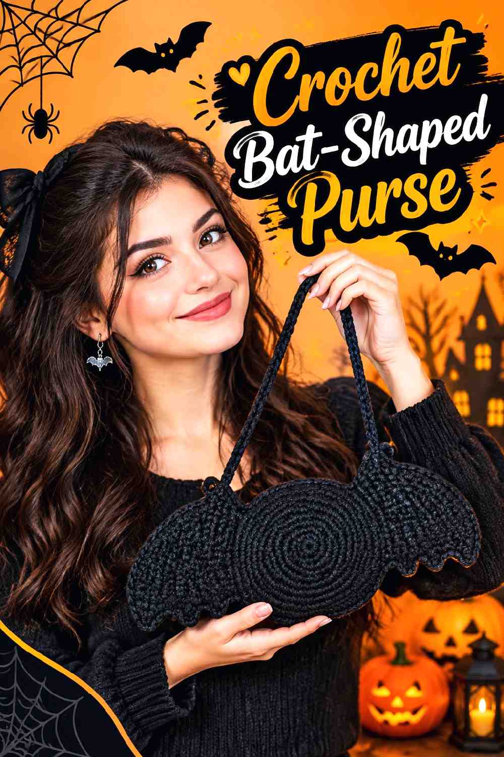 16. Crochet Bat Shaped Purse
