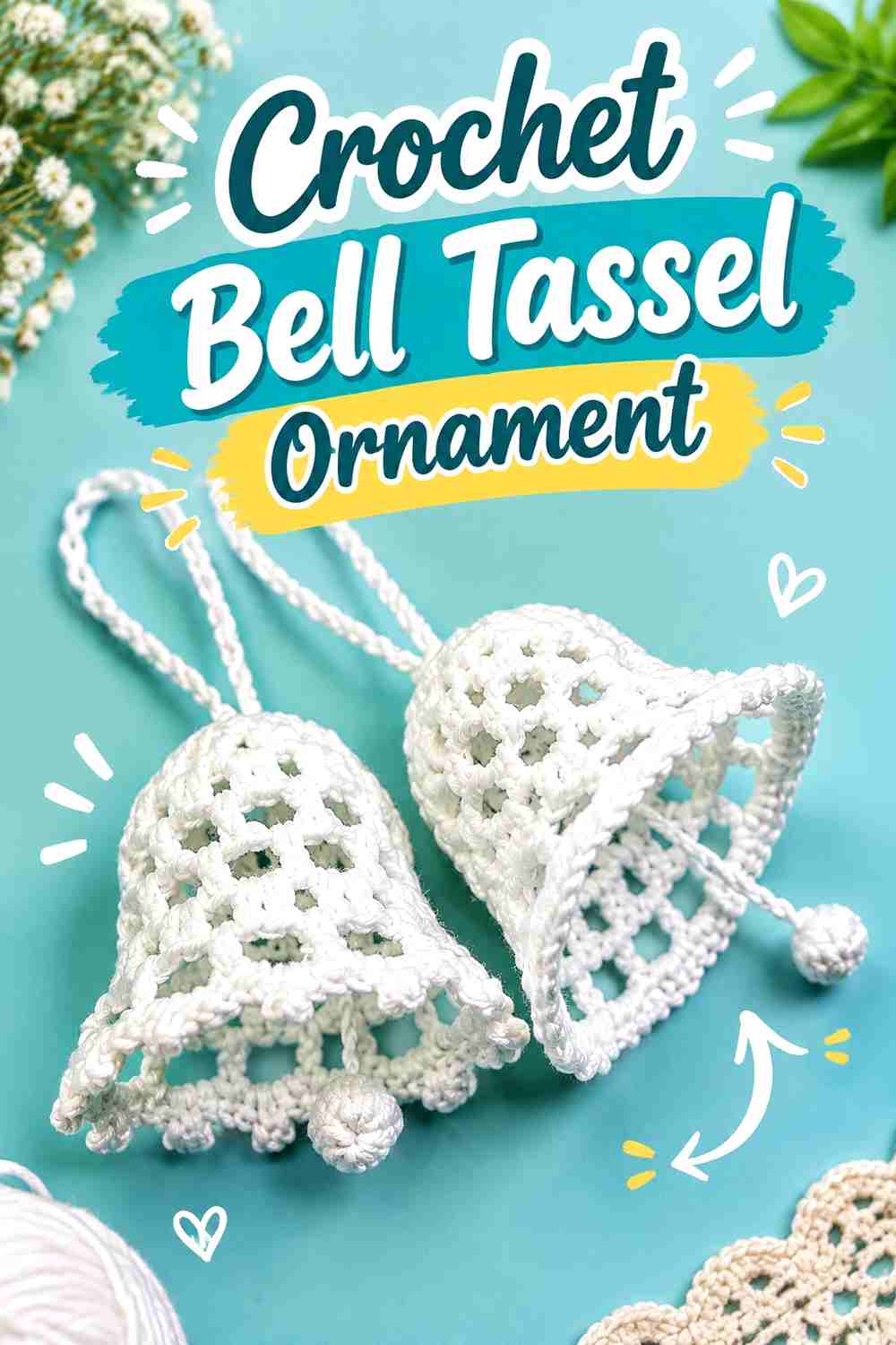 8. Crochet Bell Tassel Ornament