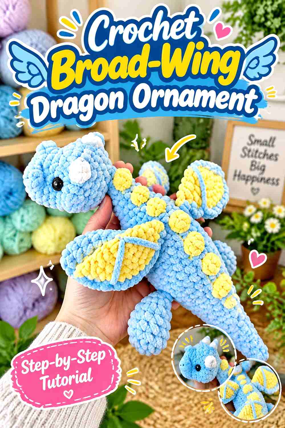 15. Crochet Broad-Wing Dragon Ornament