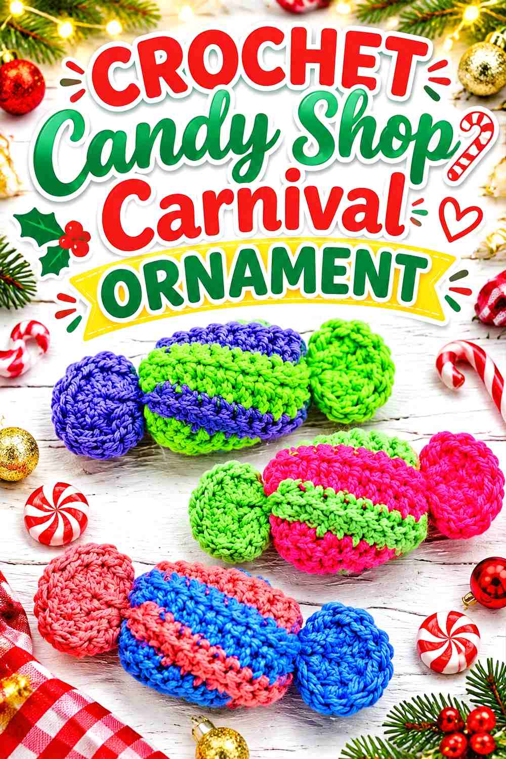 1. Crochet Candy Shop Carnival Ornament