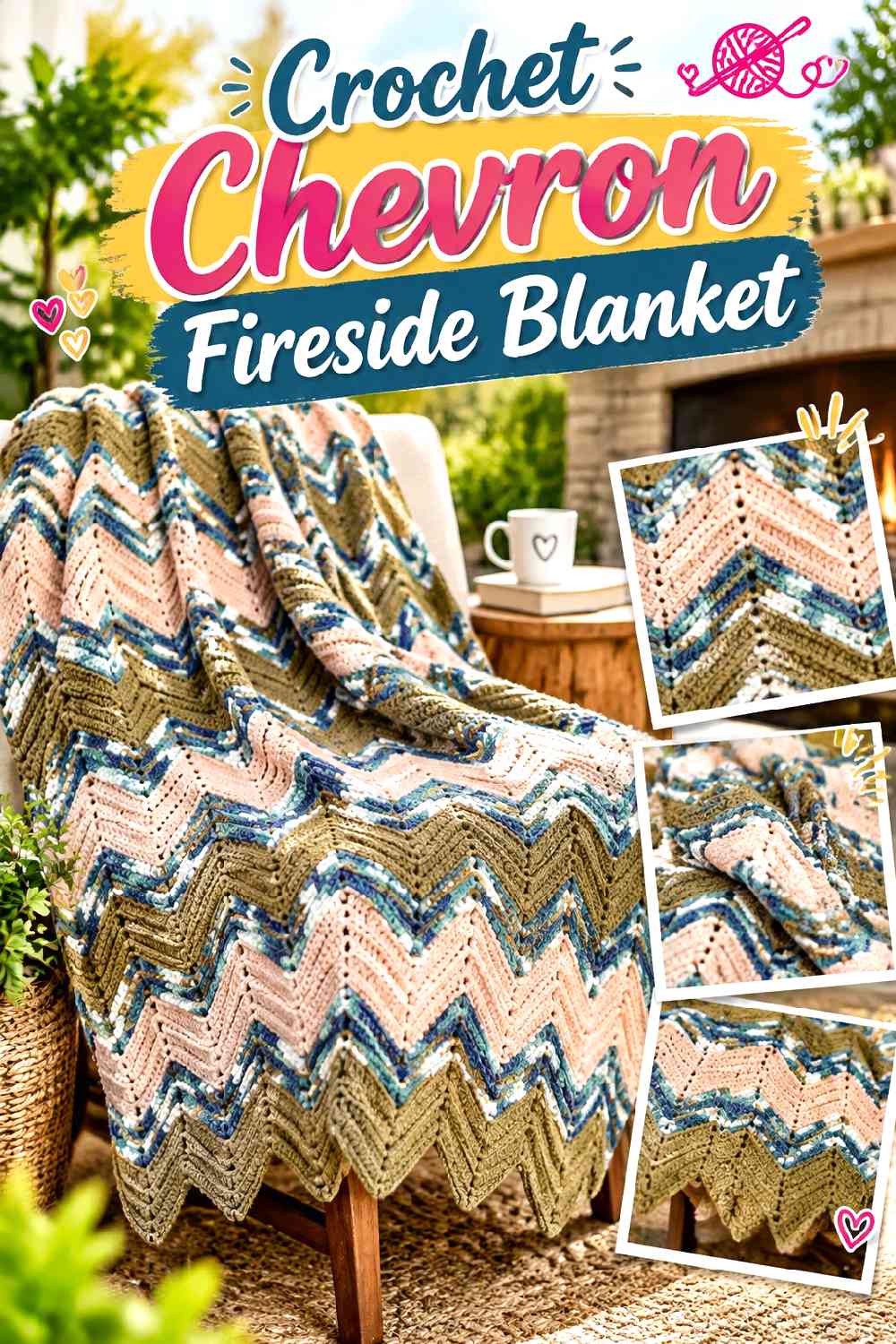 9. Crochet Chevron Fireside Blanket