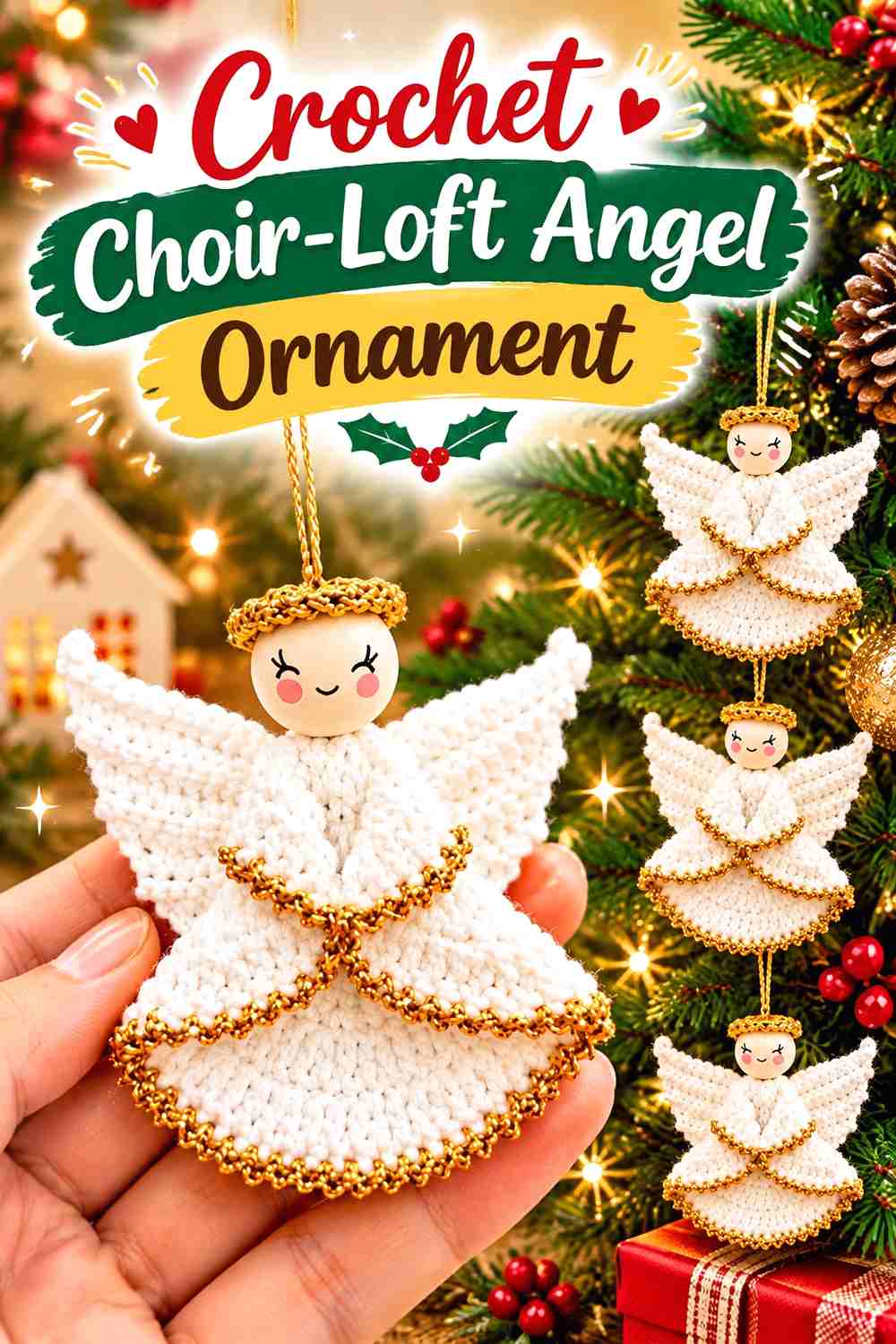9. Crochet Choir-Loft Angel Ornament