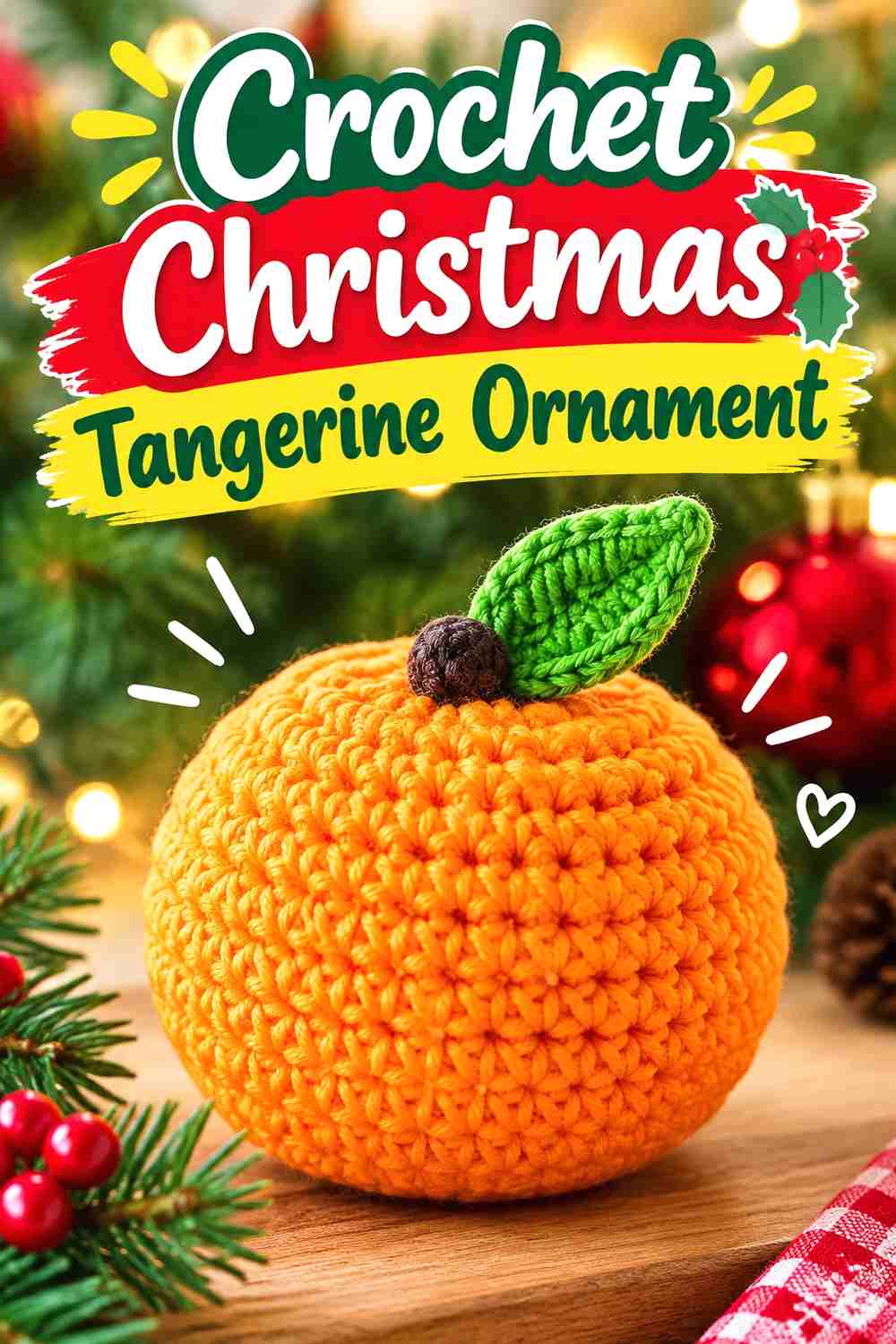 15. Crochet Christmas Tangerine Ornament