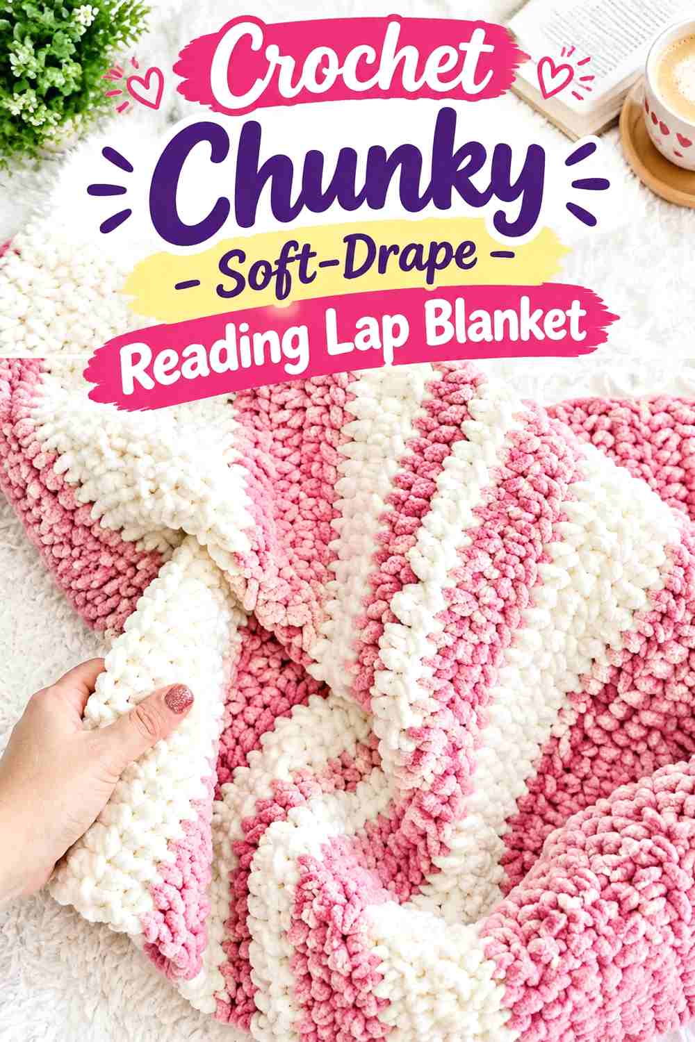 16. Crochet Chunky Soft-Drape Reading Lap Blanket