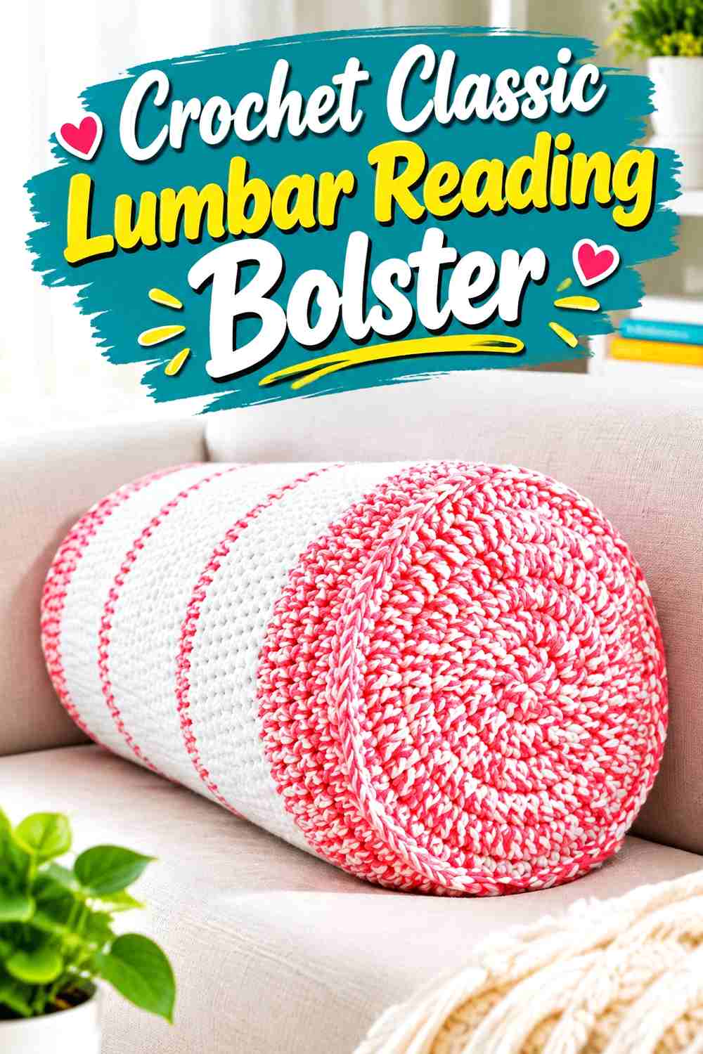 3. Crochet Classic Lumbar Reading Bolster