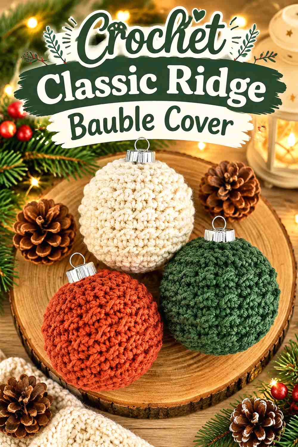 13. Crochet Classic Ridge Bauble Cover