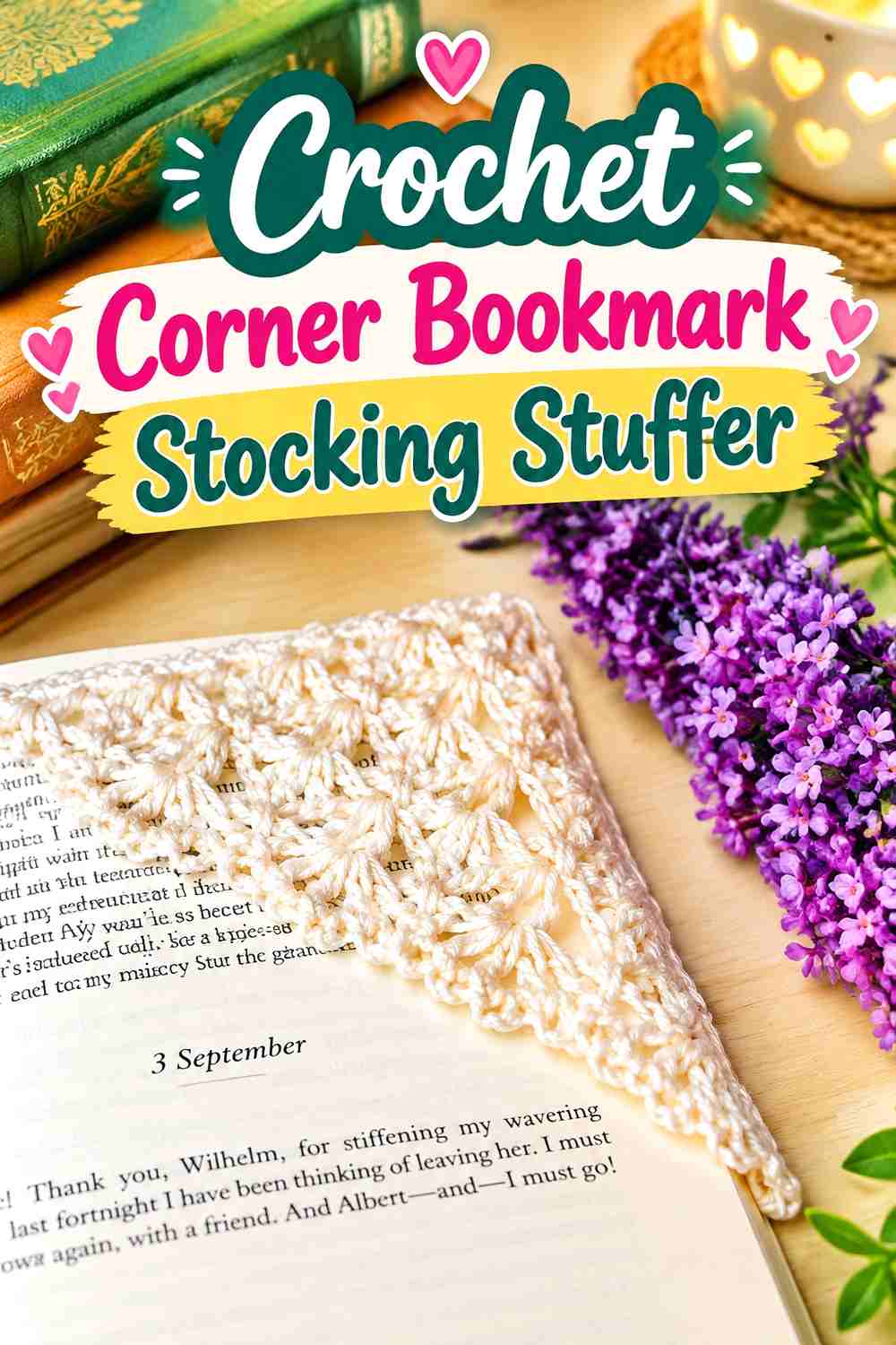 5. Crochet Corner Bookmark Stocking Stuffer