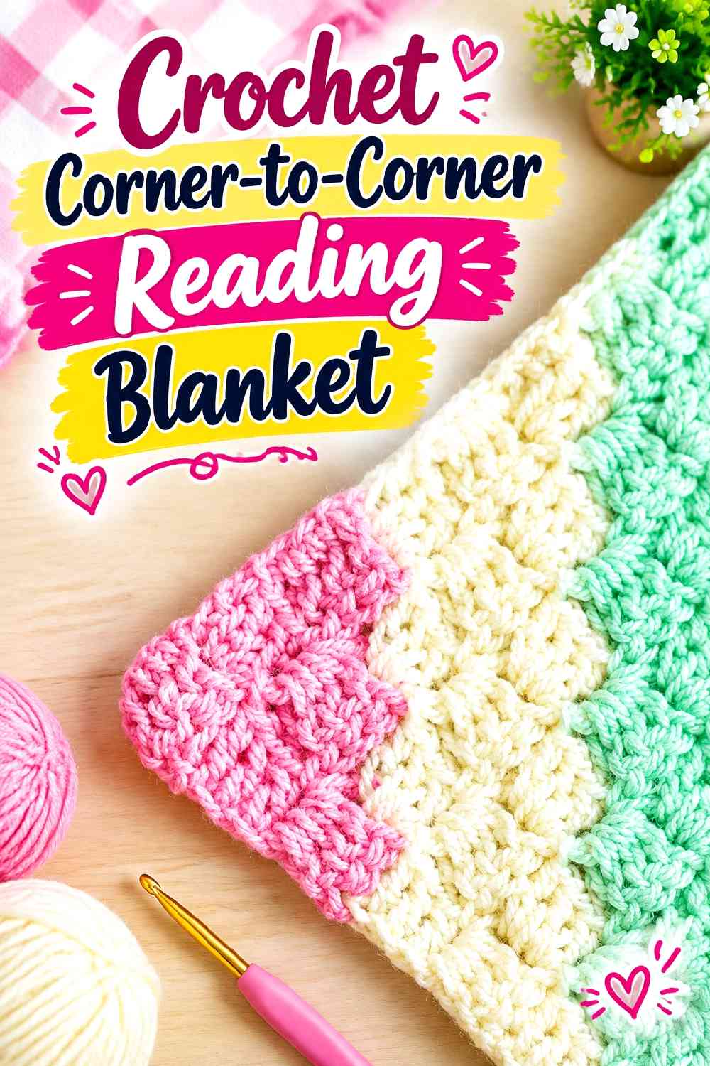 7. Crochet Corner-to-Corner Reading Blanket