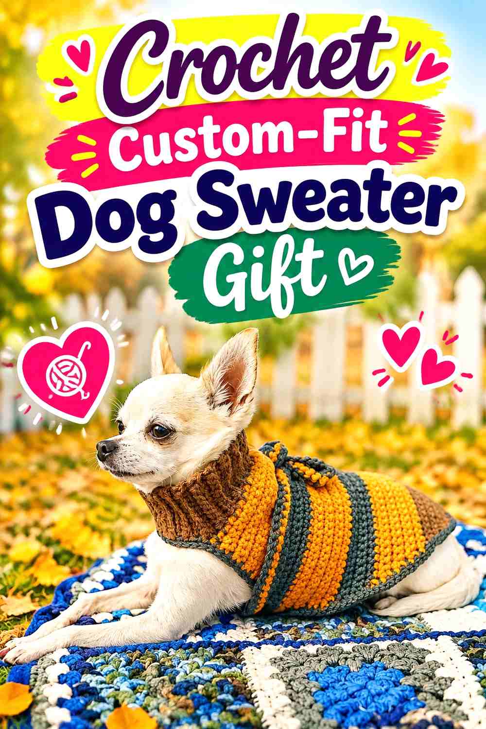 5. Crochet Custom-Fit Dog Sweater Gift
