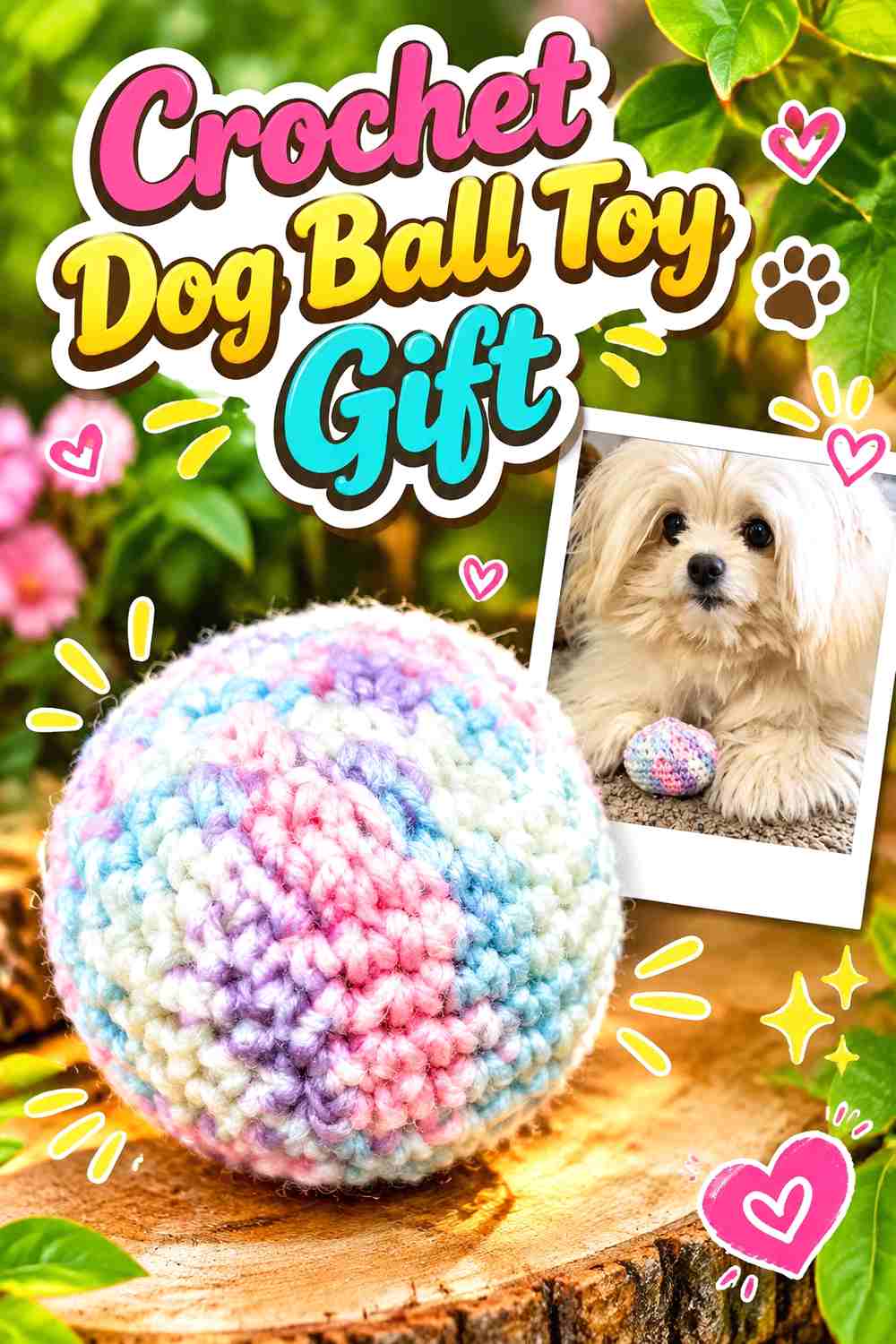 14. Crochet Dog Ball Toy Gift