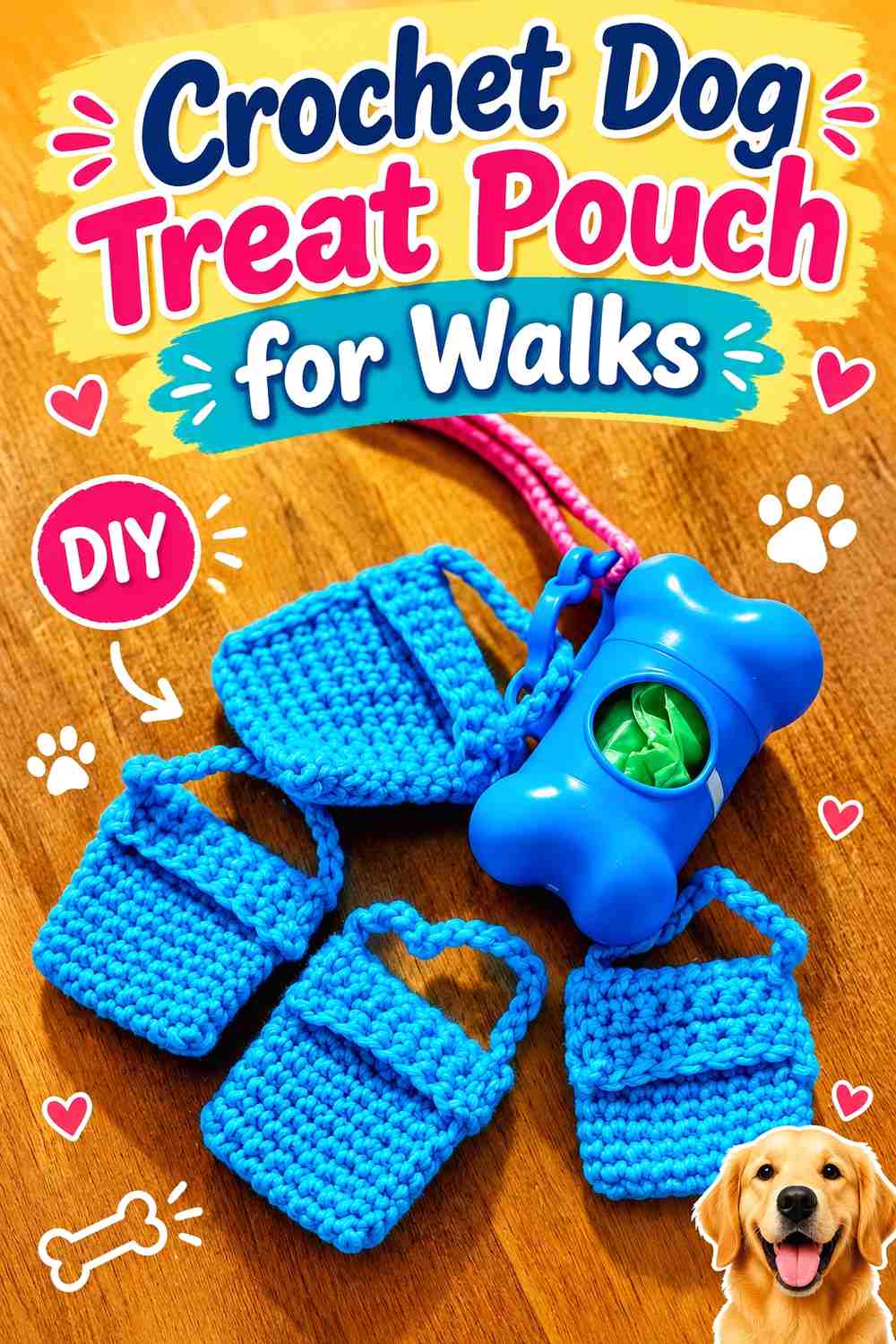 10. Crochet Dog Treat Pouch for Walks