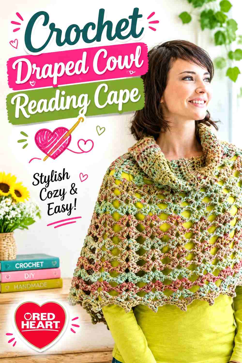 11. Crochet Draped Cowl Reading Cape