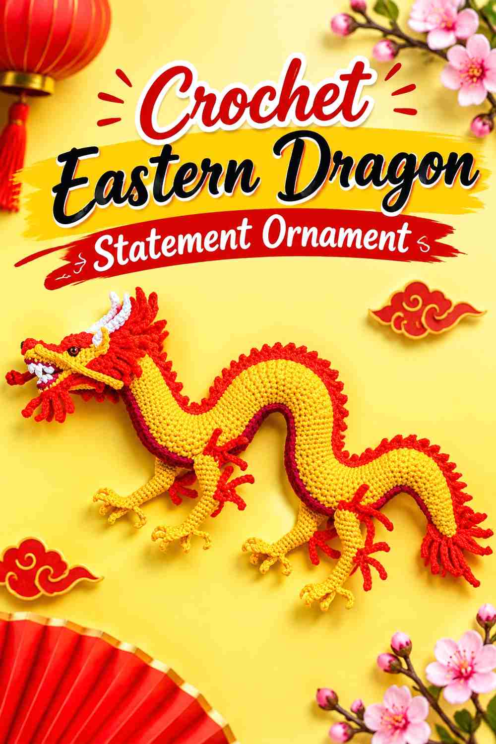 18. Crochet Eastern Dragon Statement Ornament