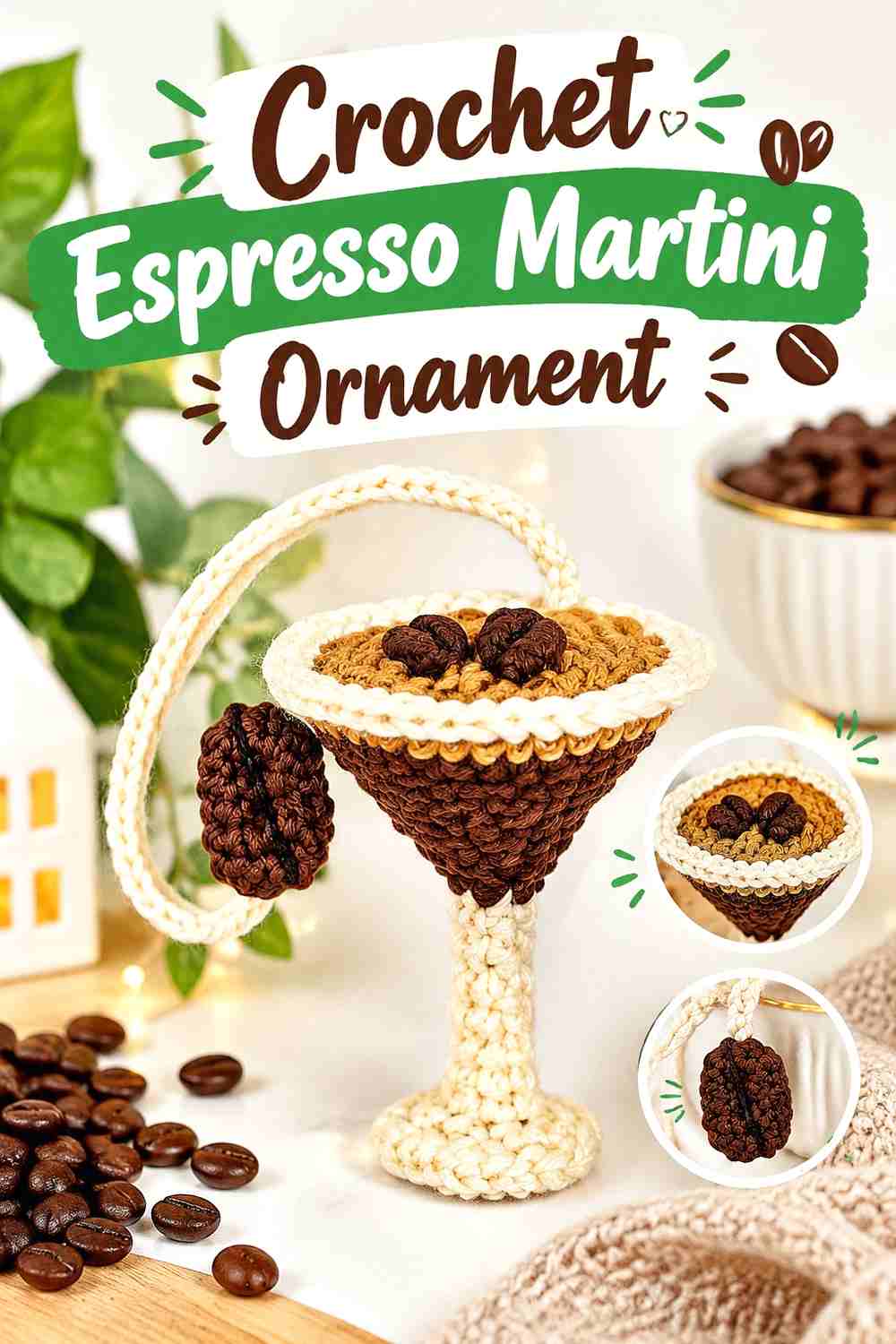 1. Crochet Espresso Martini Ornament