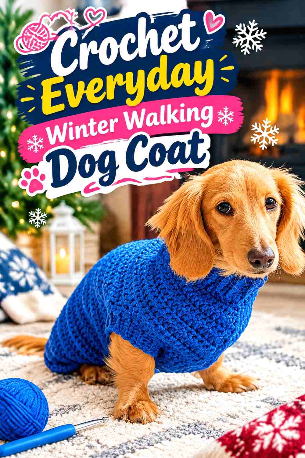 4. Crochet Everyday Winter Walking Dog Coat
