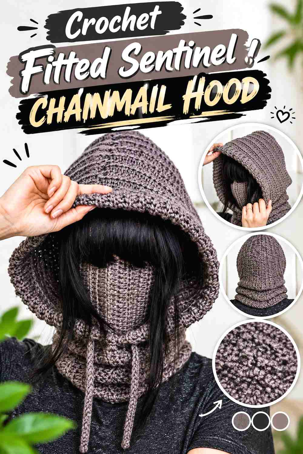 1. Crochet Fitted Sentinel Chainmail Hood