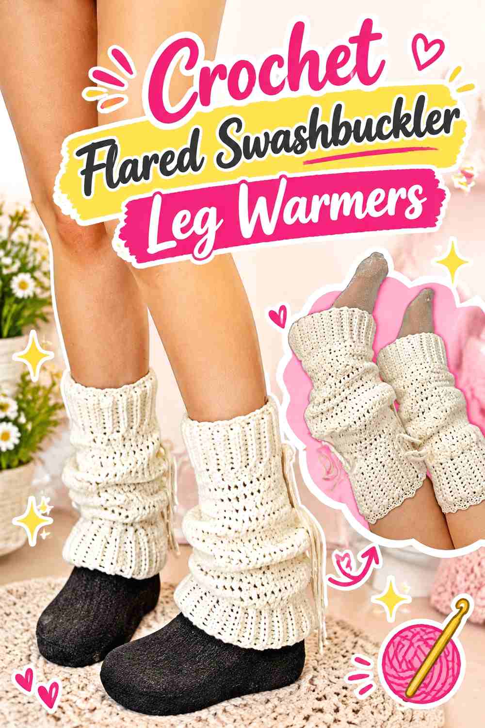 14. Crochet Flared Swashbuckler Leg Warmers