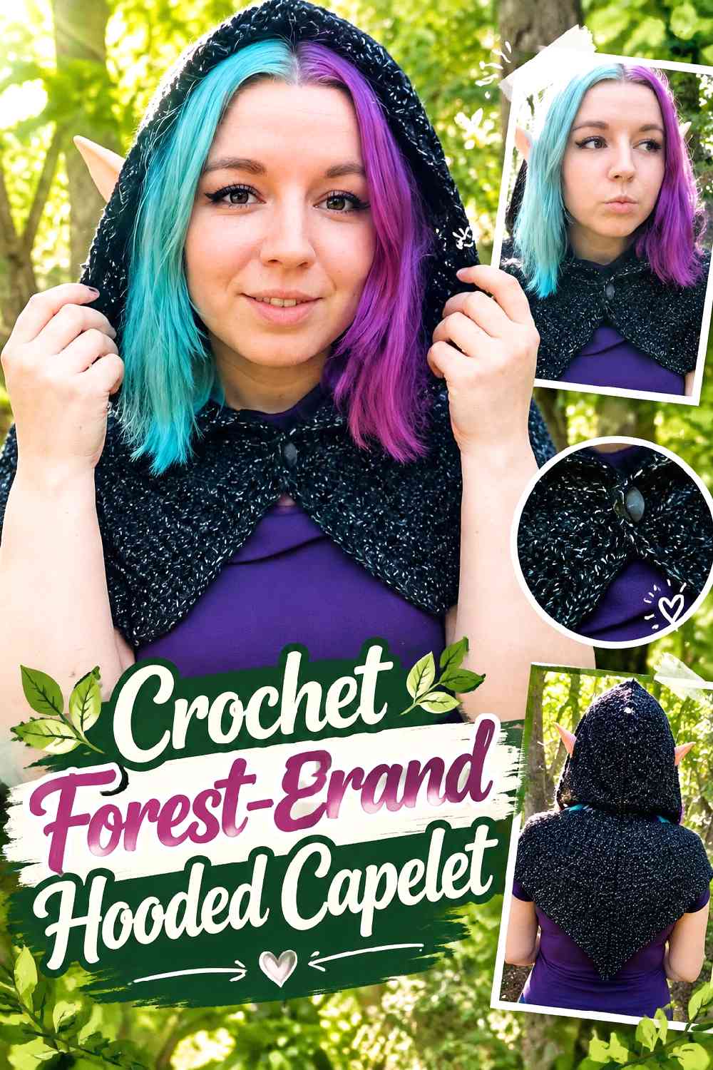 2. Crochet Forest-Errand Hooded Capelet